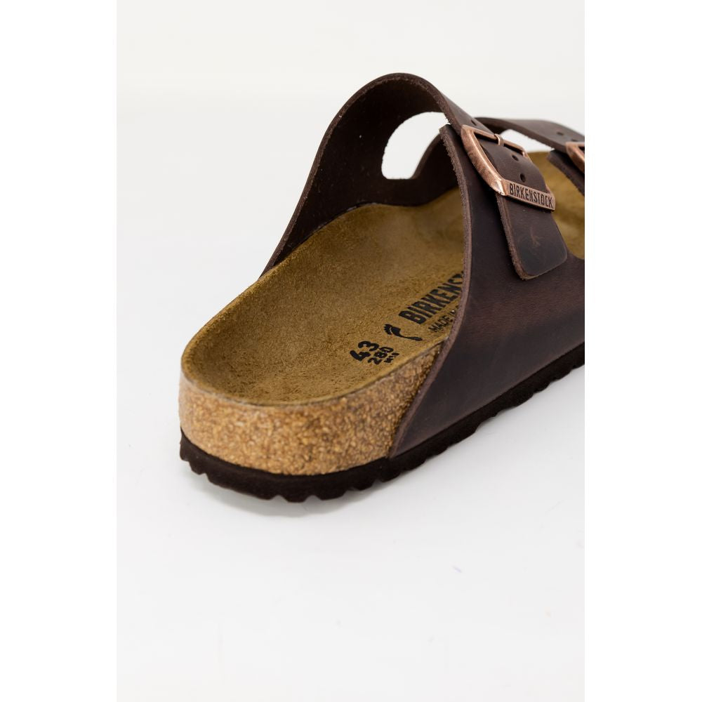 Ciabatte Birkenstock in pelle marrone