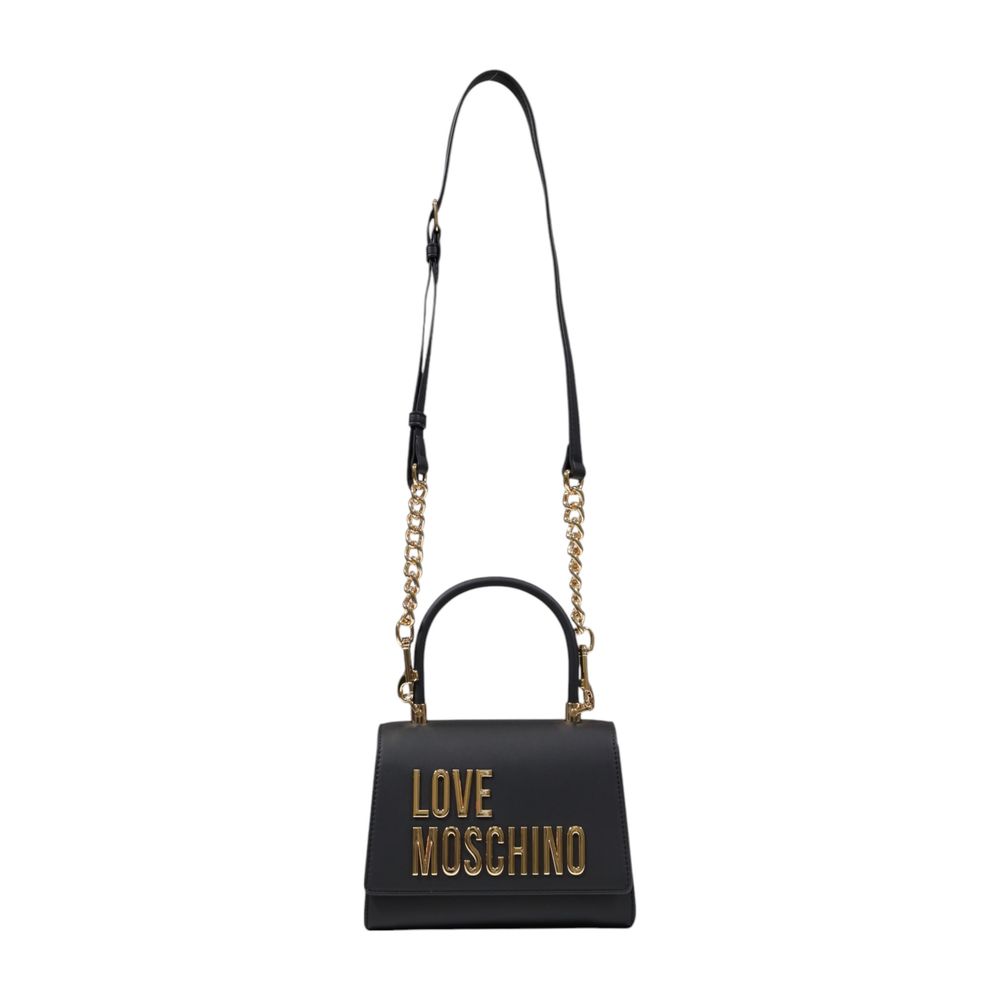 Borsa a Mano Bicolor in Polietilene Love Moschino
