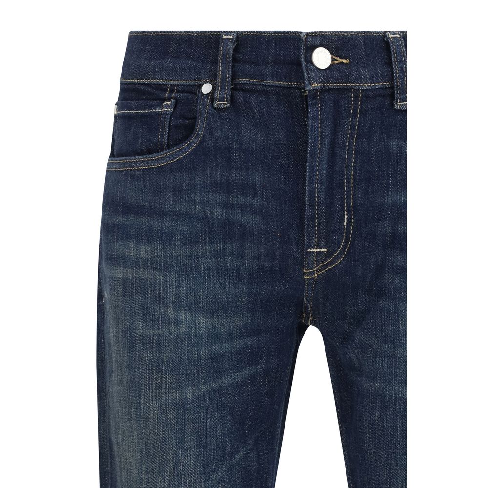 Jeans a zampa d'elefante 7FOR in cotone blu