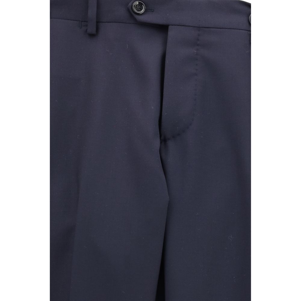 Completo due pezzi Lardini in lana blu felpata