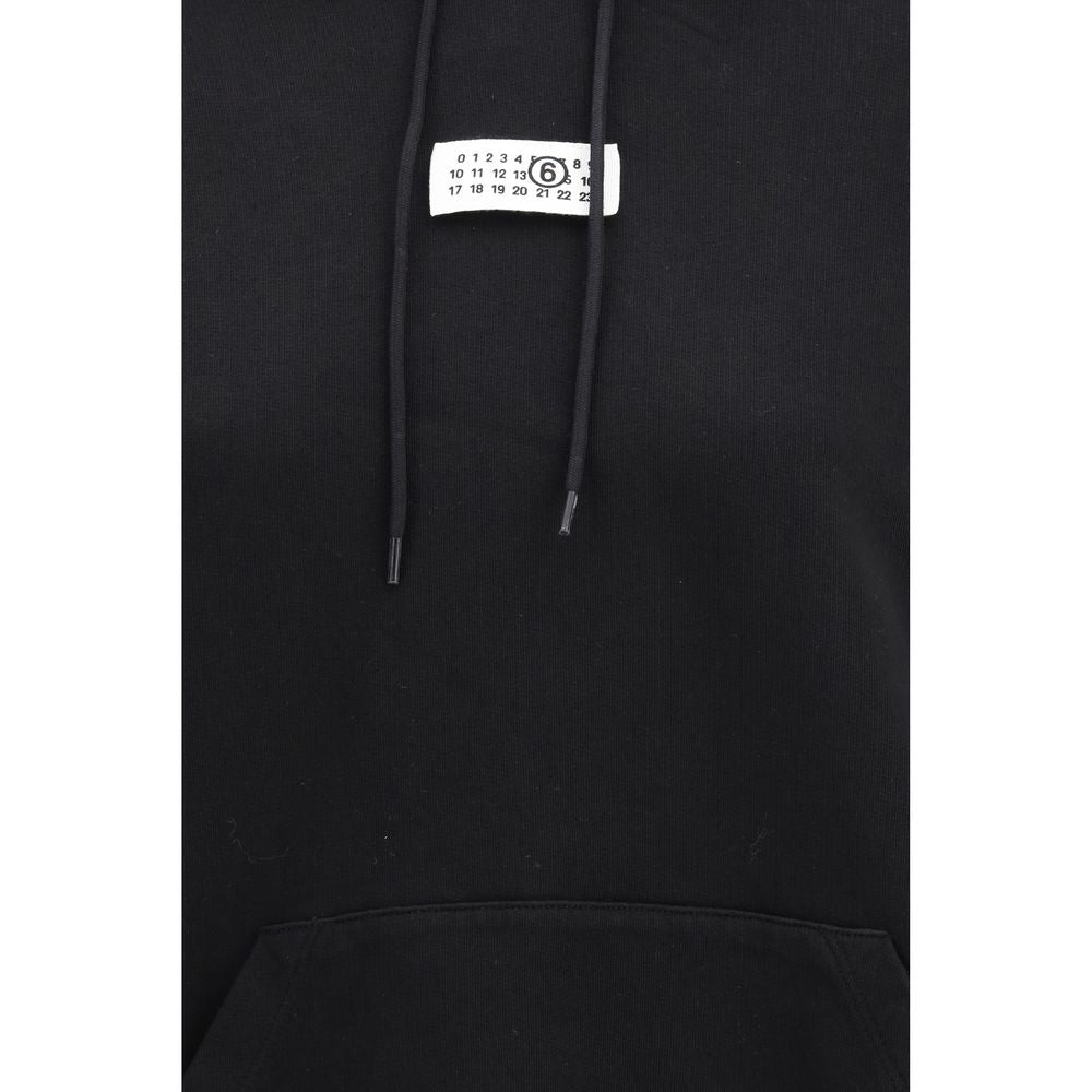Felpa nera di cotone MM6