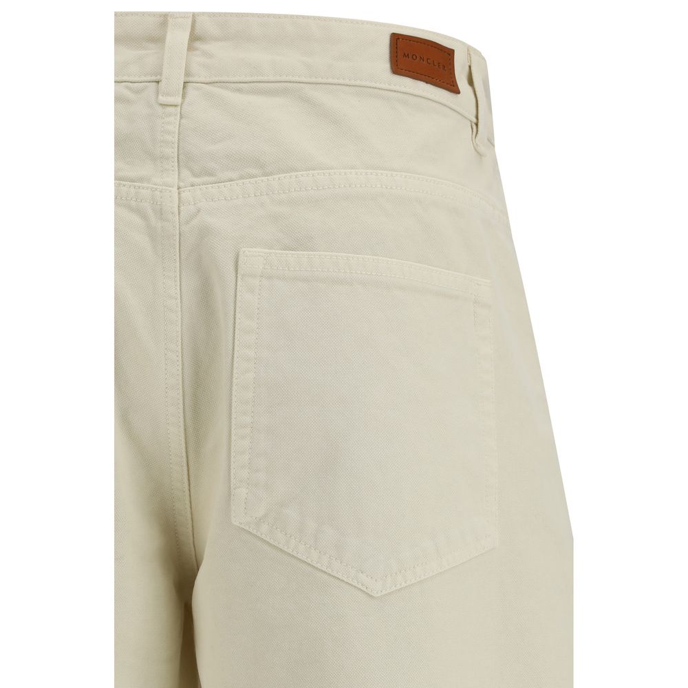 Pantaloni Casual Moncler Beige in Cotone