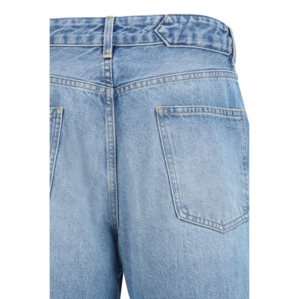 Jacquemus Jeans in denim di poliestere blu