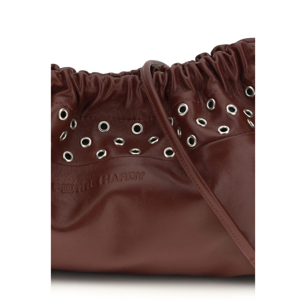 Borsa Clutch Pierre Hardy in Pelle di Vitello Bordeaux Bos Taurus