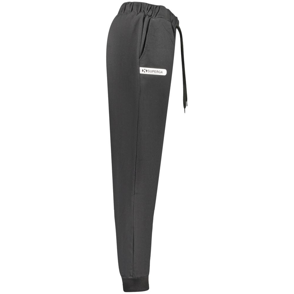 Superga Pantalone da Uomo in Felpa Nero Cotone