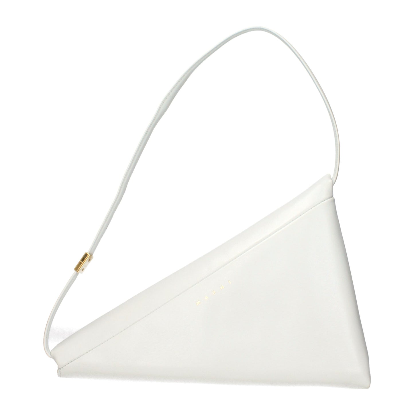 Borsa a spalla Marni in pelle bianca