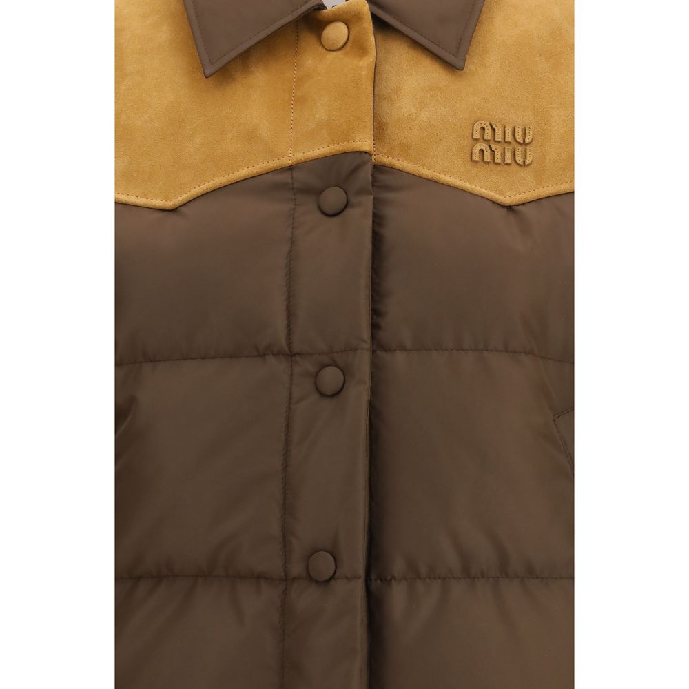 Miu Miu Brown Full-Length Jacket