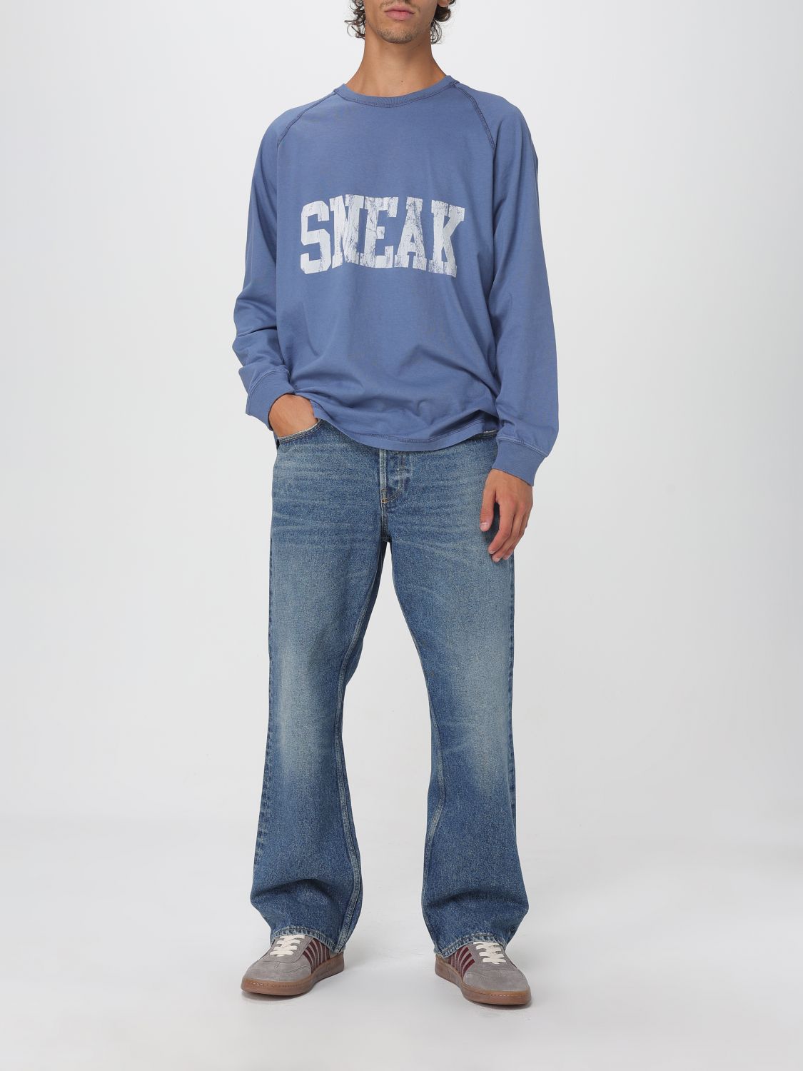Jean évasé Golden Goose en coton bleu