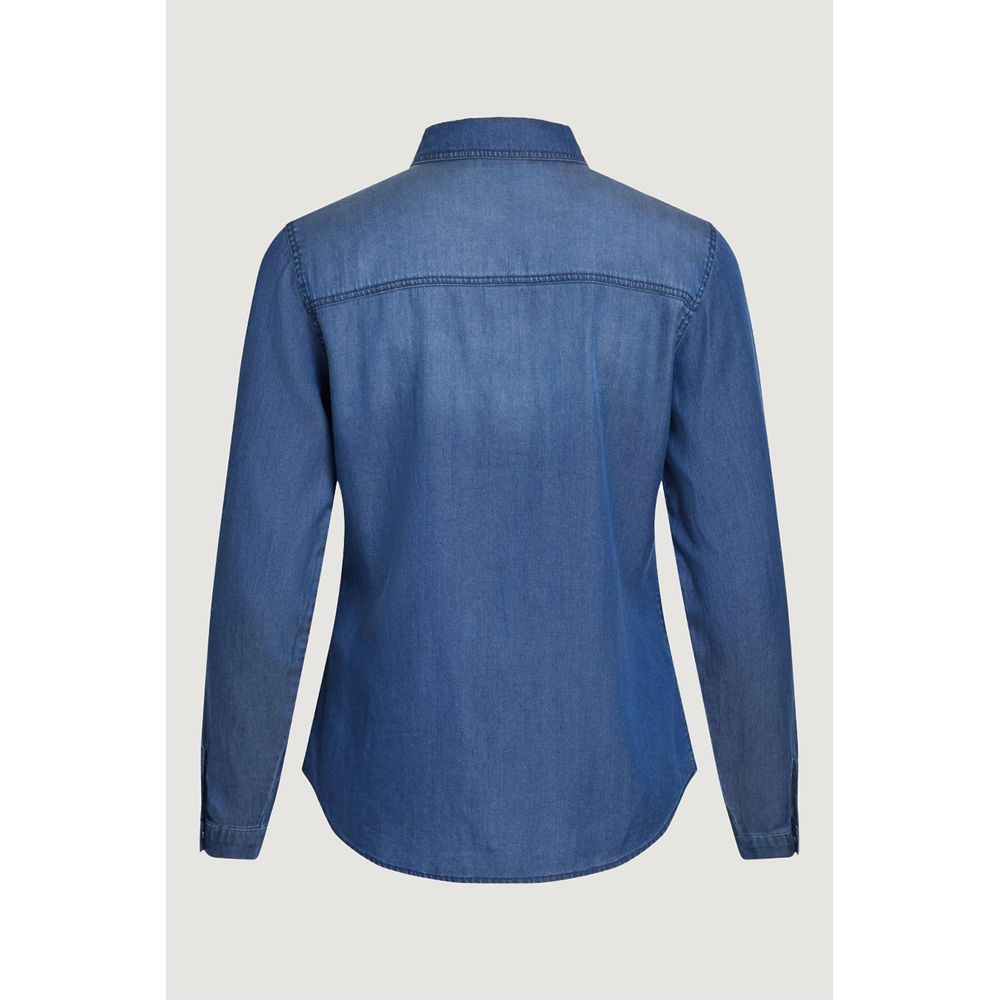 Vila Clothes Blouse en coton bleue
