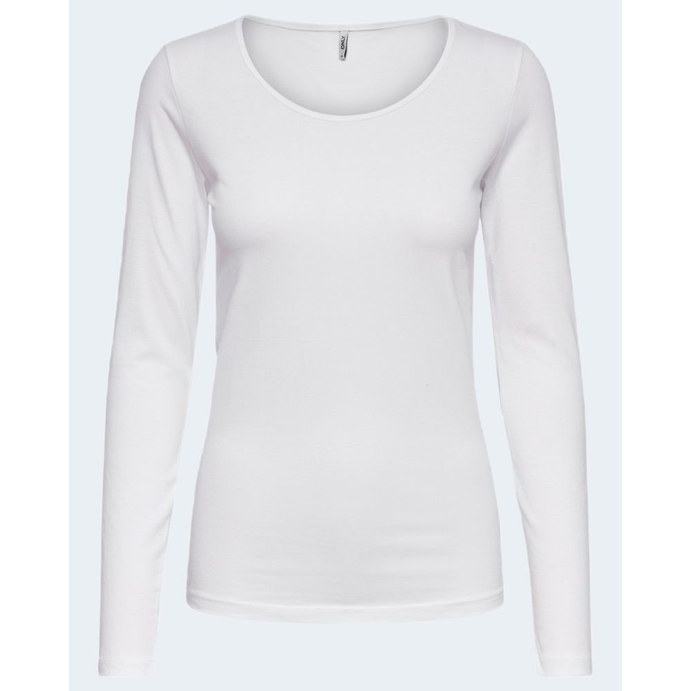 Solo T-shirt a maniche lunghe in cotone bianco