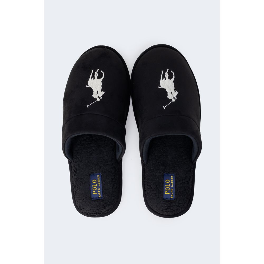 Pantofole Ralph Lauren in poliestere nero