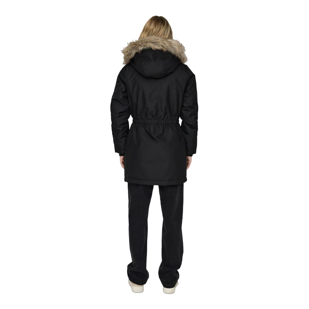 Solo parka in poliestere nero
