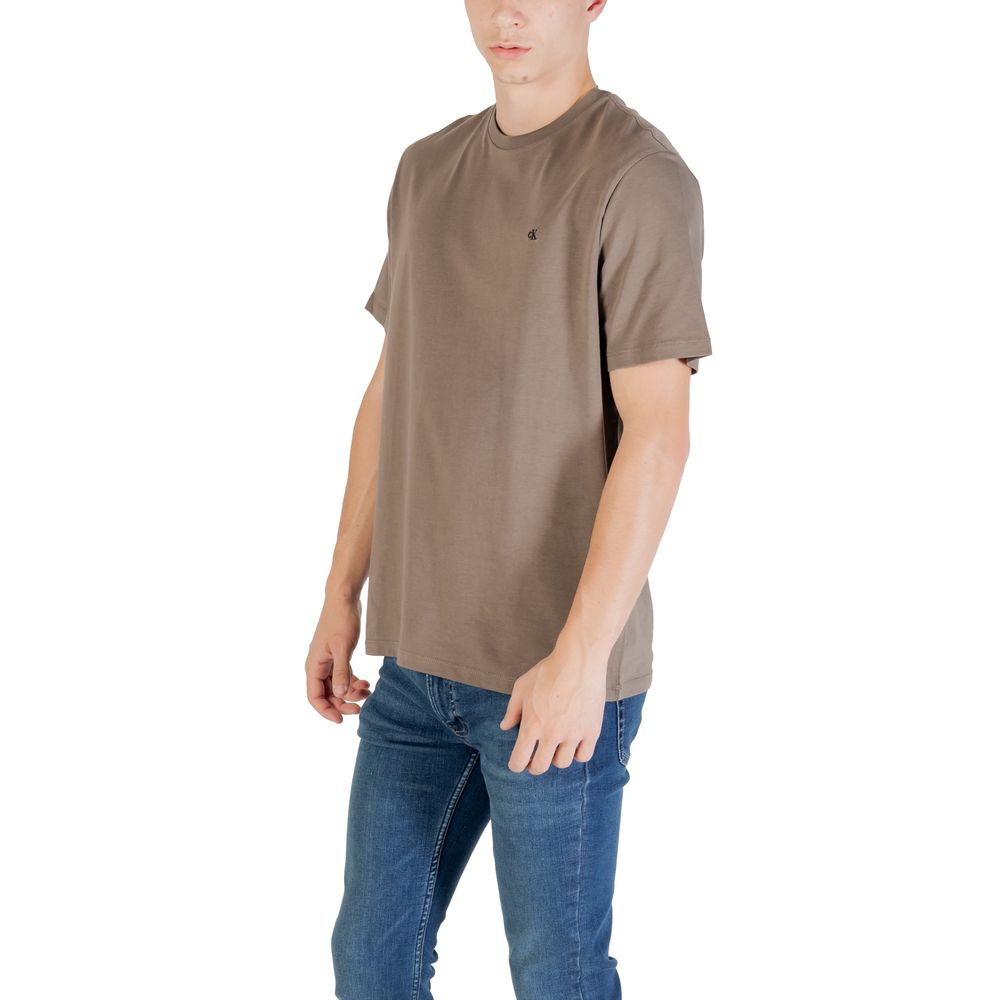 T-shirt in cotone marrone Calvin Klein Jeans