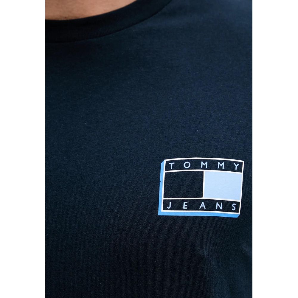 T-Shirt Tommy Hilfiger Jeans in Cotone Riciclato Blu