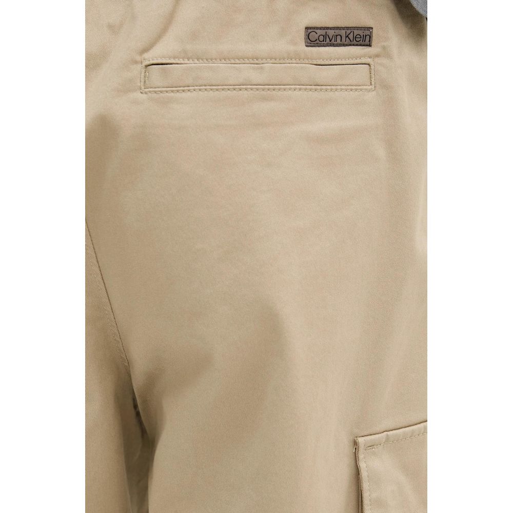 Pantalon cargo Calvin Klein Jeans en coton beige