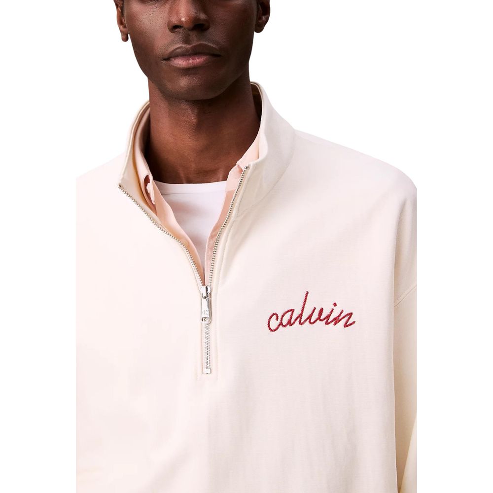 Felpa Calvin Klein Jeans in cotone bianco
