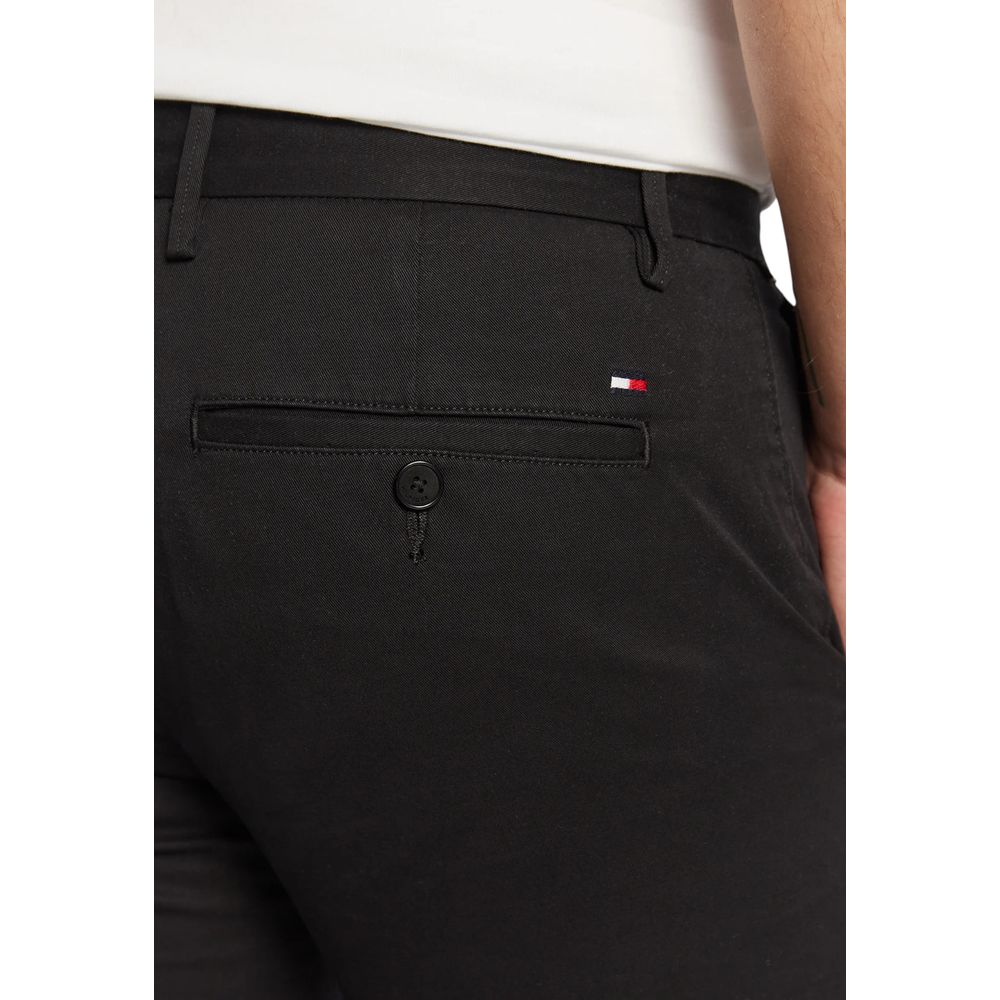 Pantaloni Skinny Neri Tommy Hilfiger in Cotone Riciclato