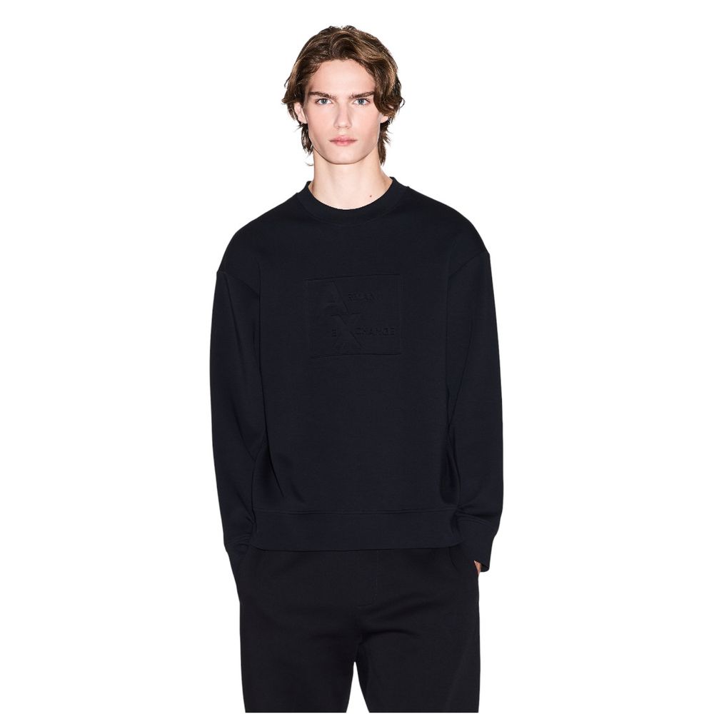 Felpa Armani Exchange Nera in Cotone