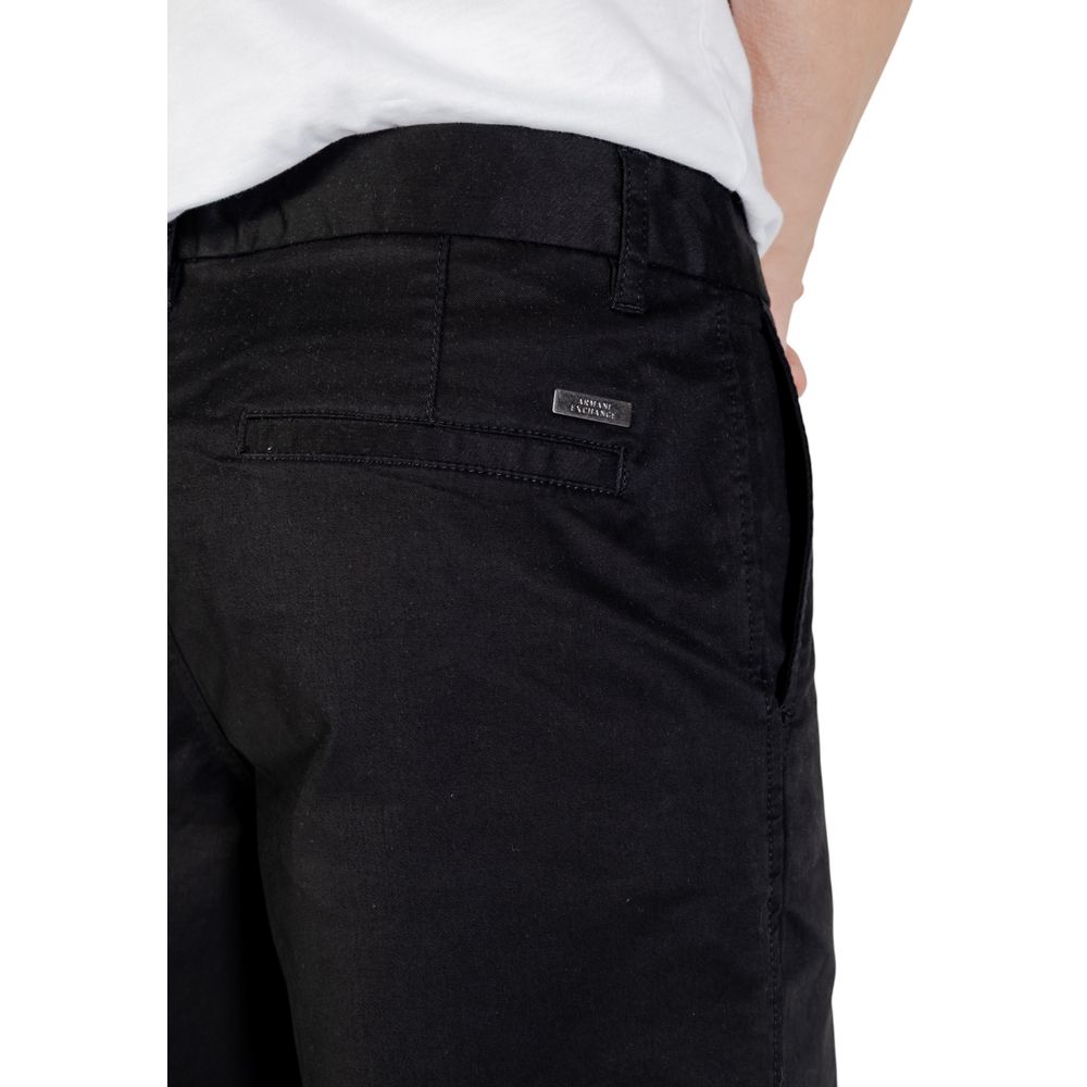 Armani Exchange Pantaloni Skinny Neri in Cotone