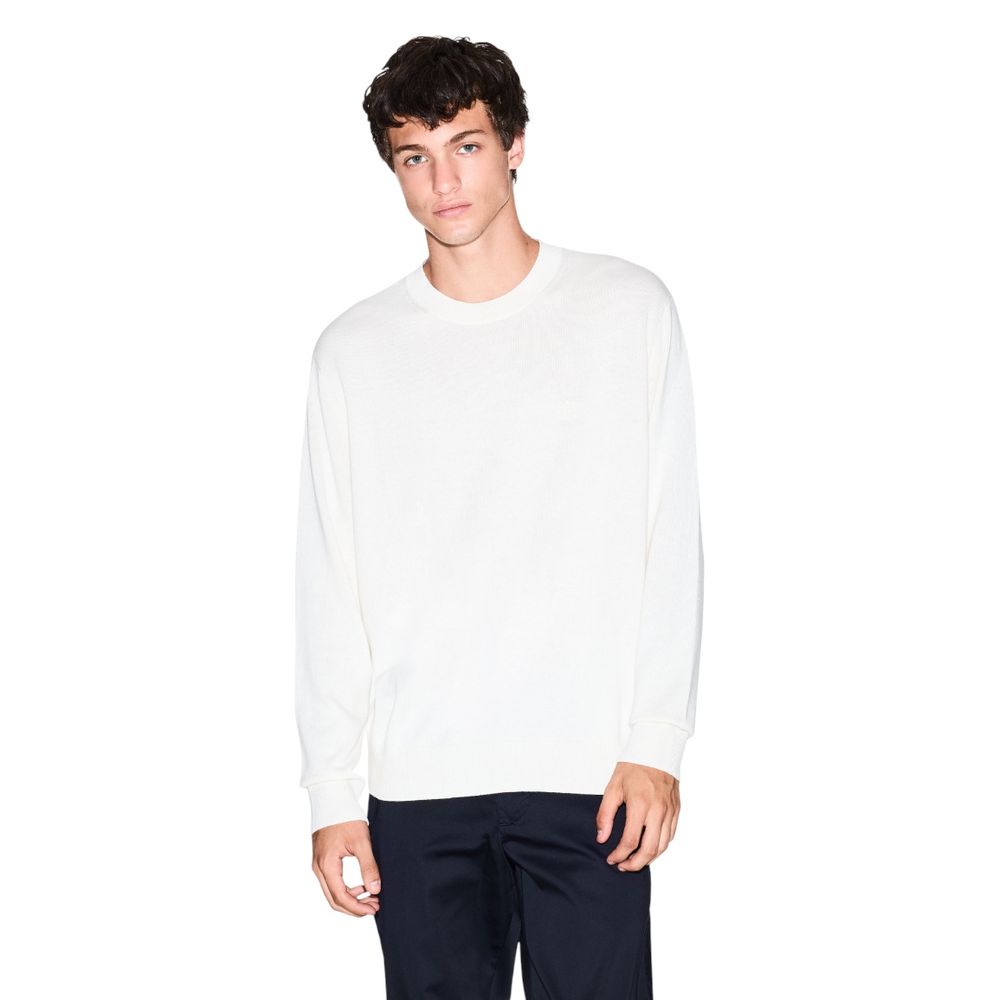 Felpa Armani Exchange crema in viscosa