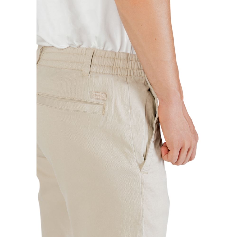 Hugo Boss Beige Polyester Casual Pants