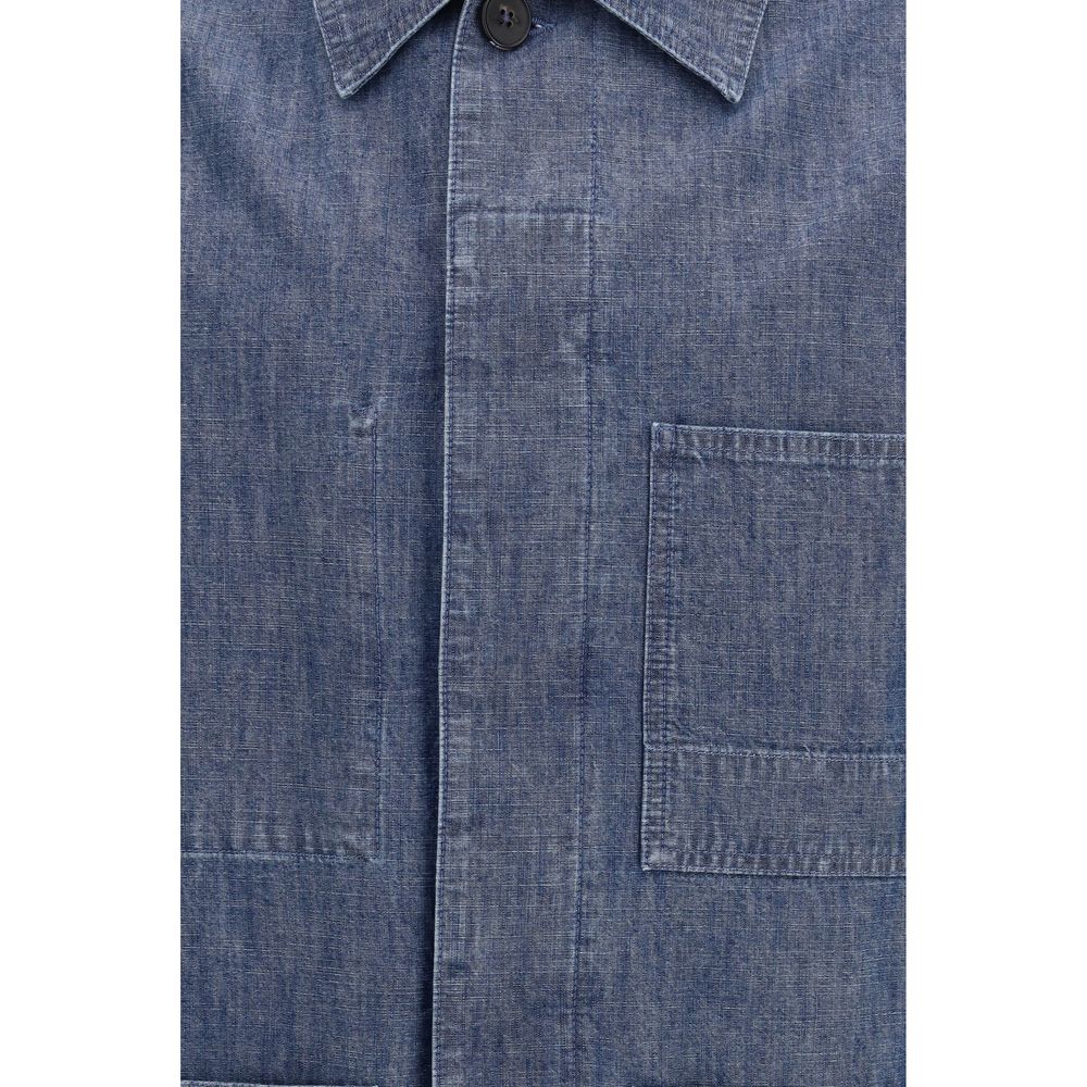 Giacca Jil Sander in denim di cotone blu