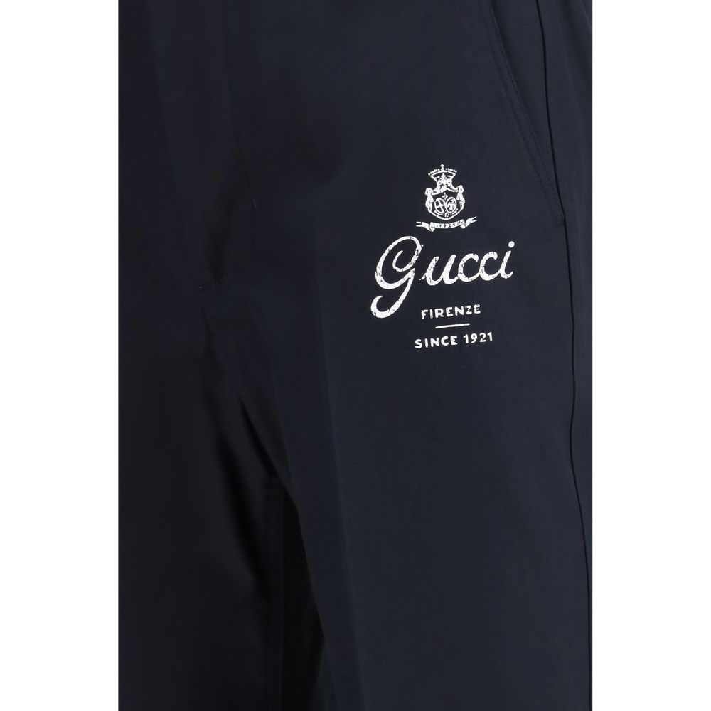 Pantaloni casual Gucci in cotone blu