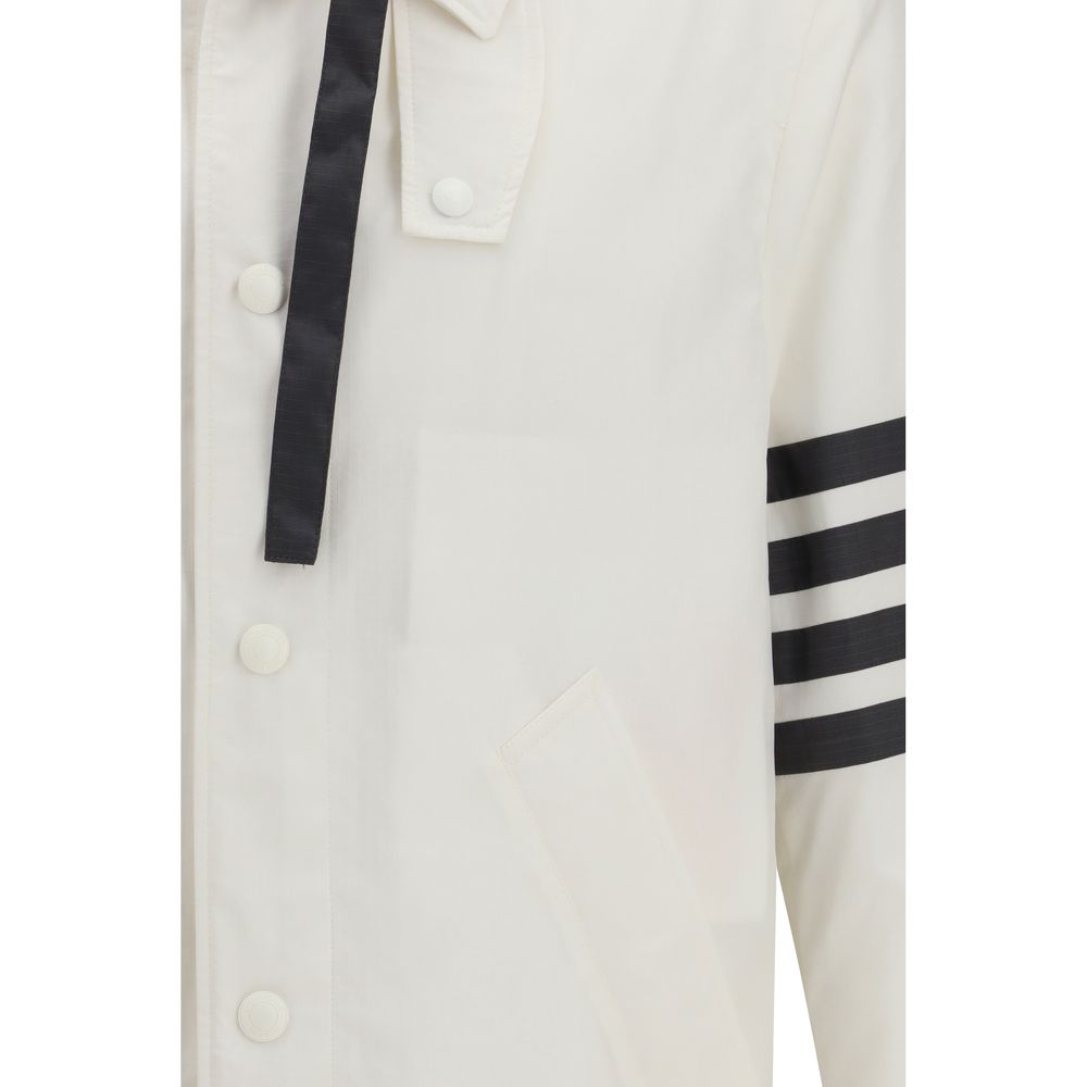 Felpa Thom Browne bianca in poliammide
