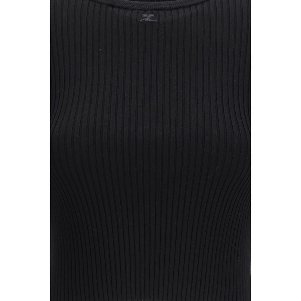 T-Shirt Courrèges Nera in Viscosa