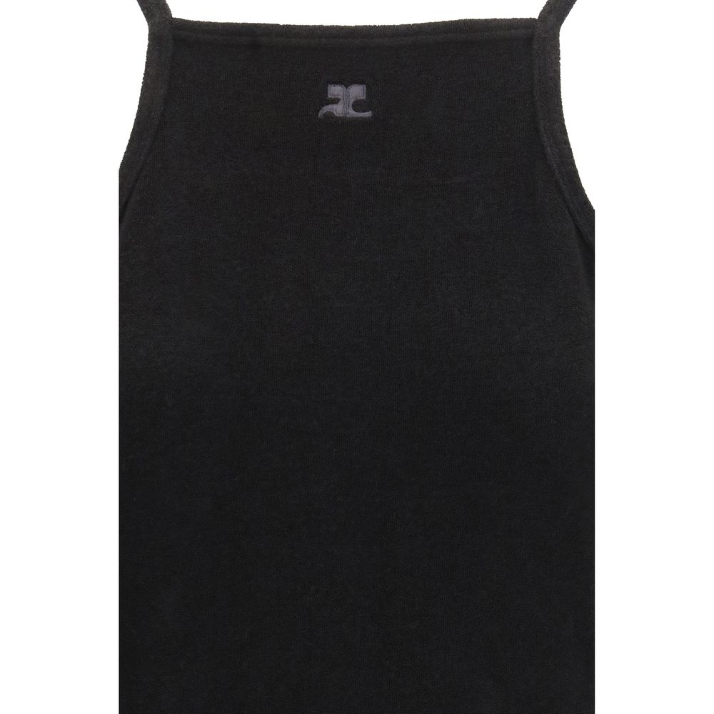 Courrèges Abito casual nero in viscosa