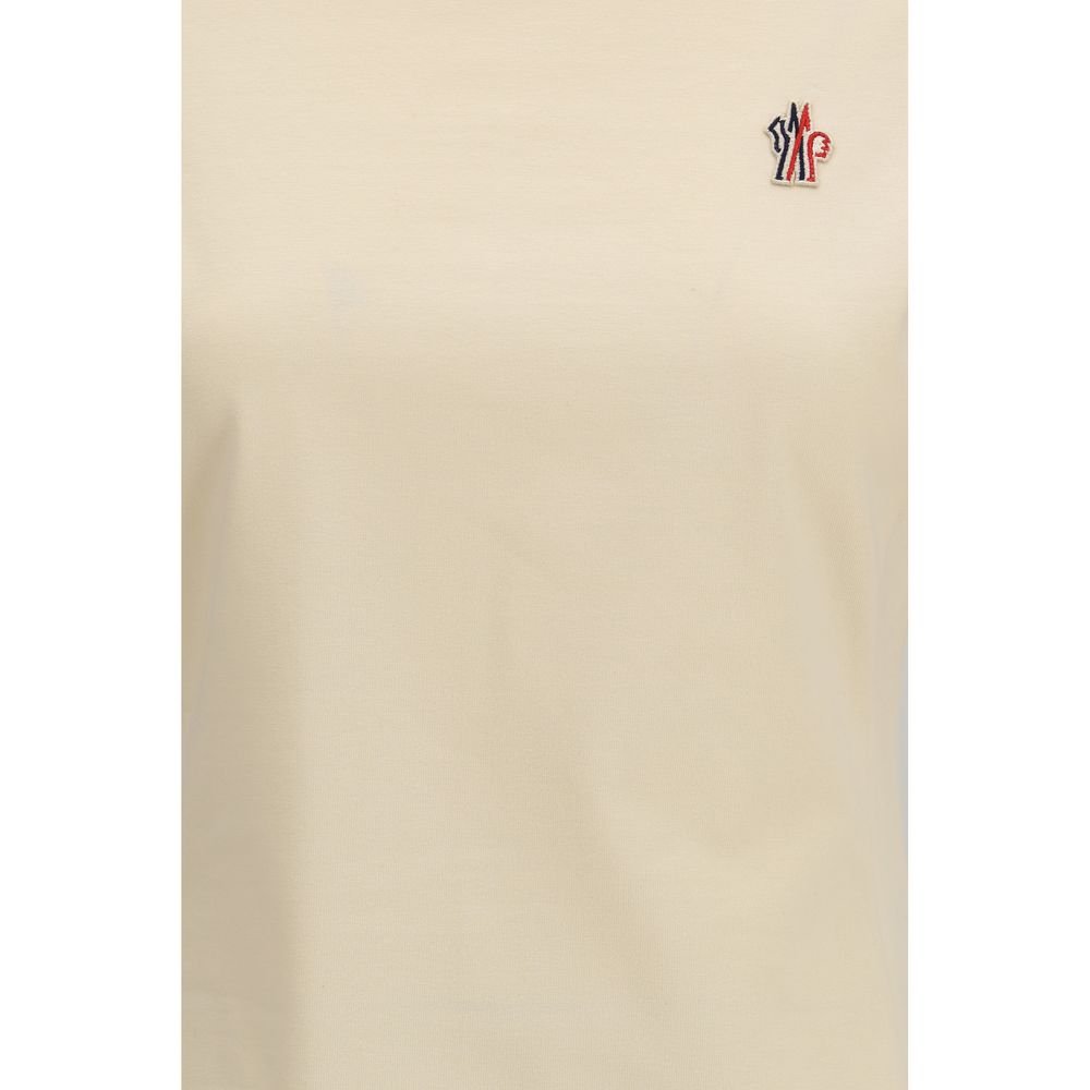 T-shirt Moncler Grenoble in cotone beige