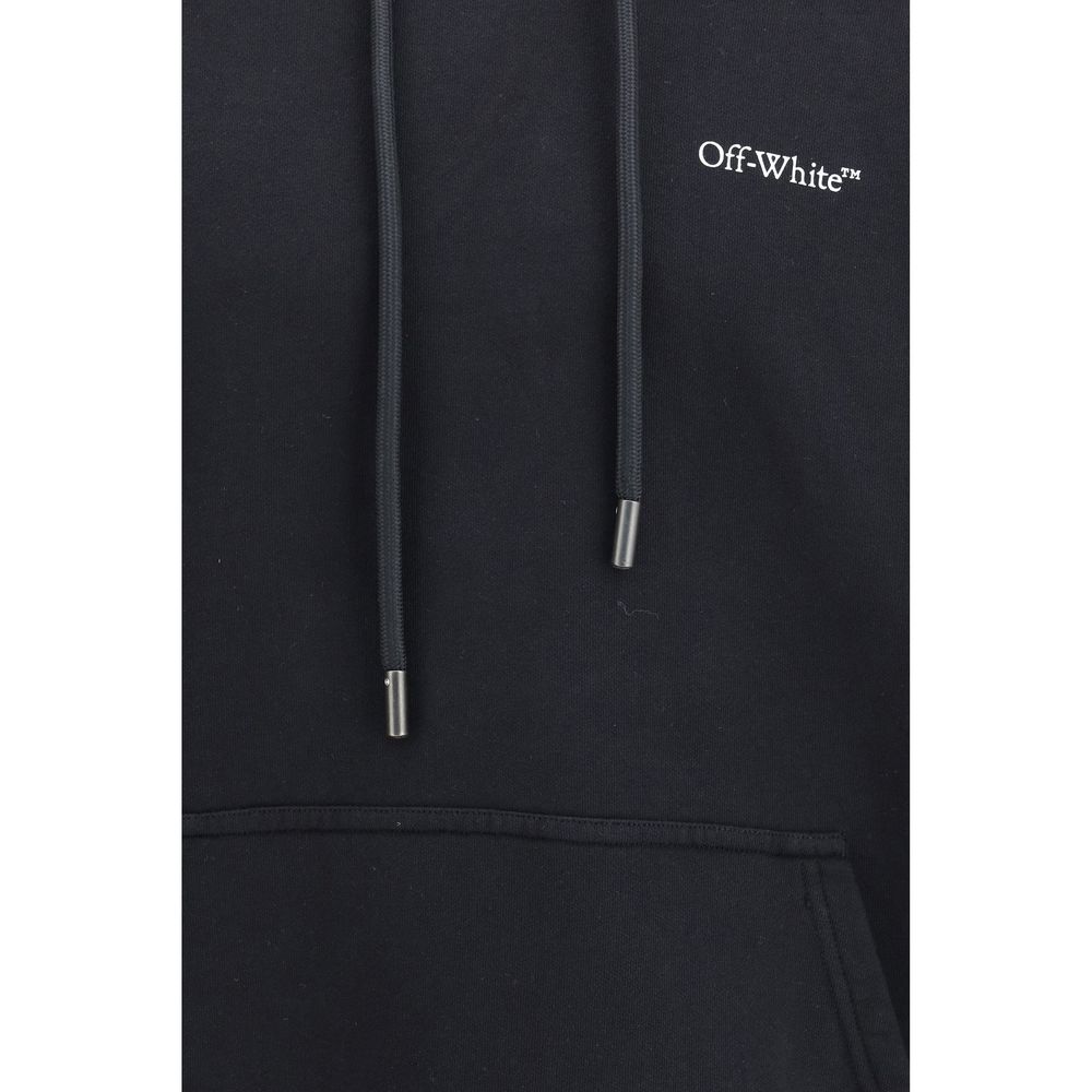 Felpa Nera di Cotone Off-White