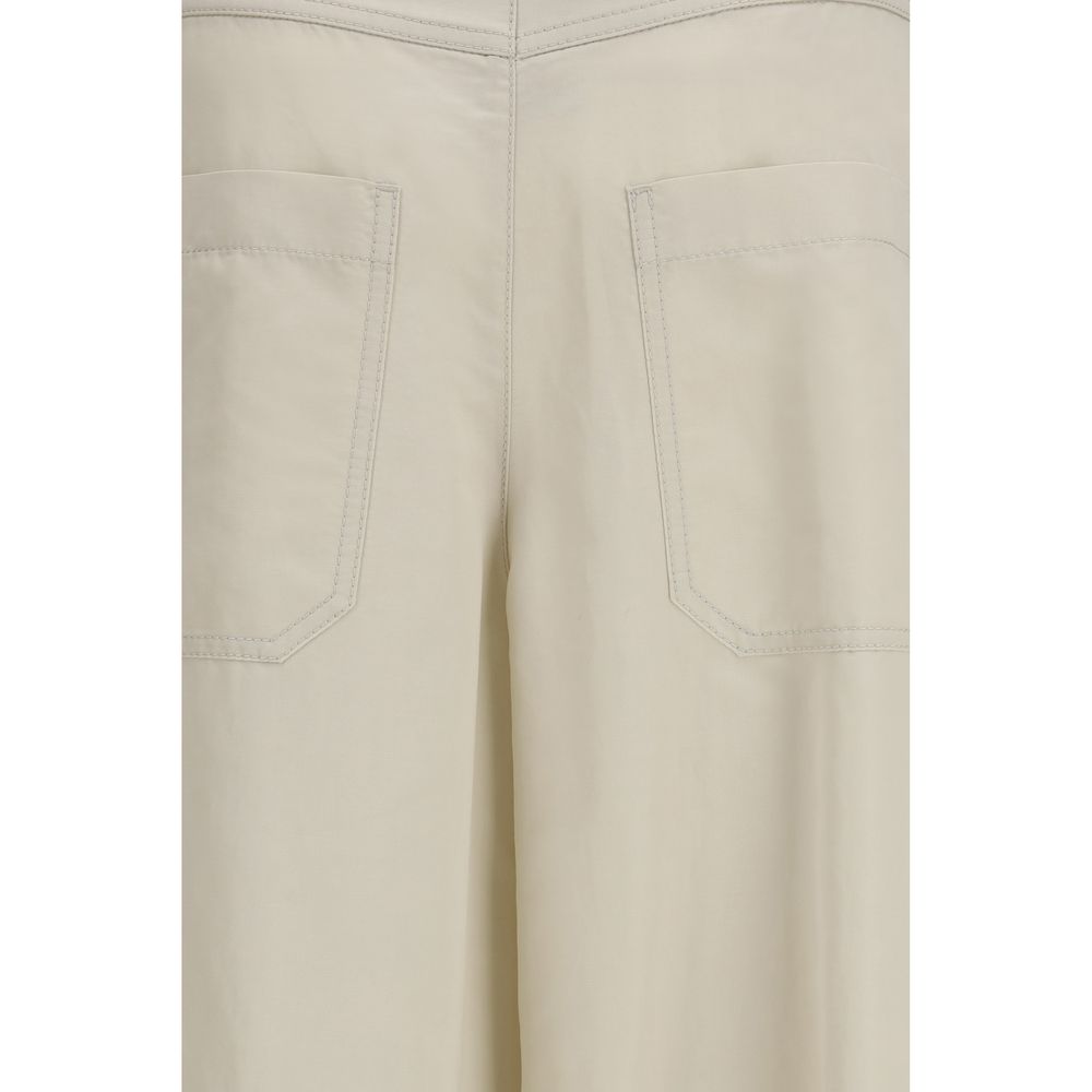 Brunello Cucinelli Pantaloni in cotone beige