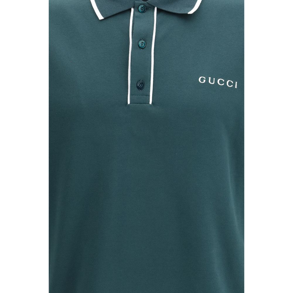 Polo in cotone bicolore Gucci