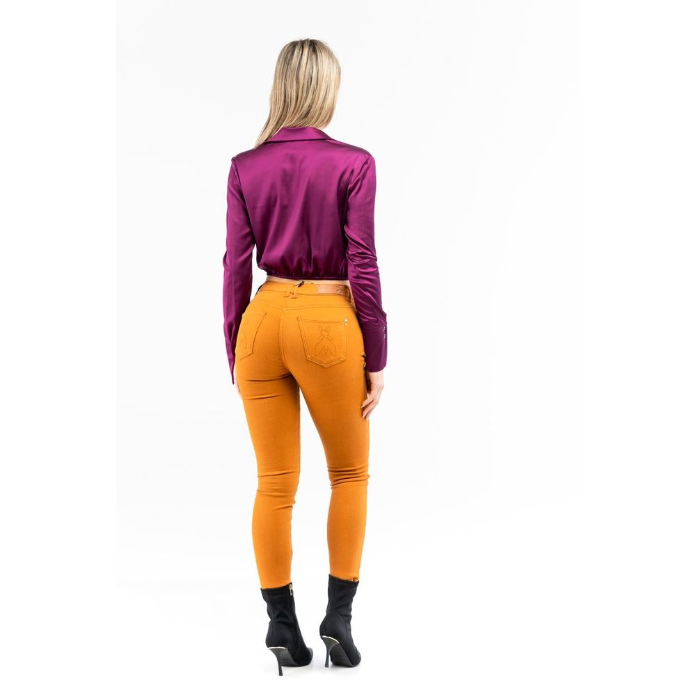 Jeans Skinny in Cotone Marrone Patrizia Pepe