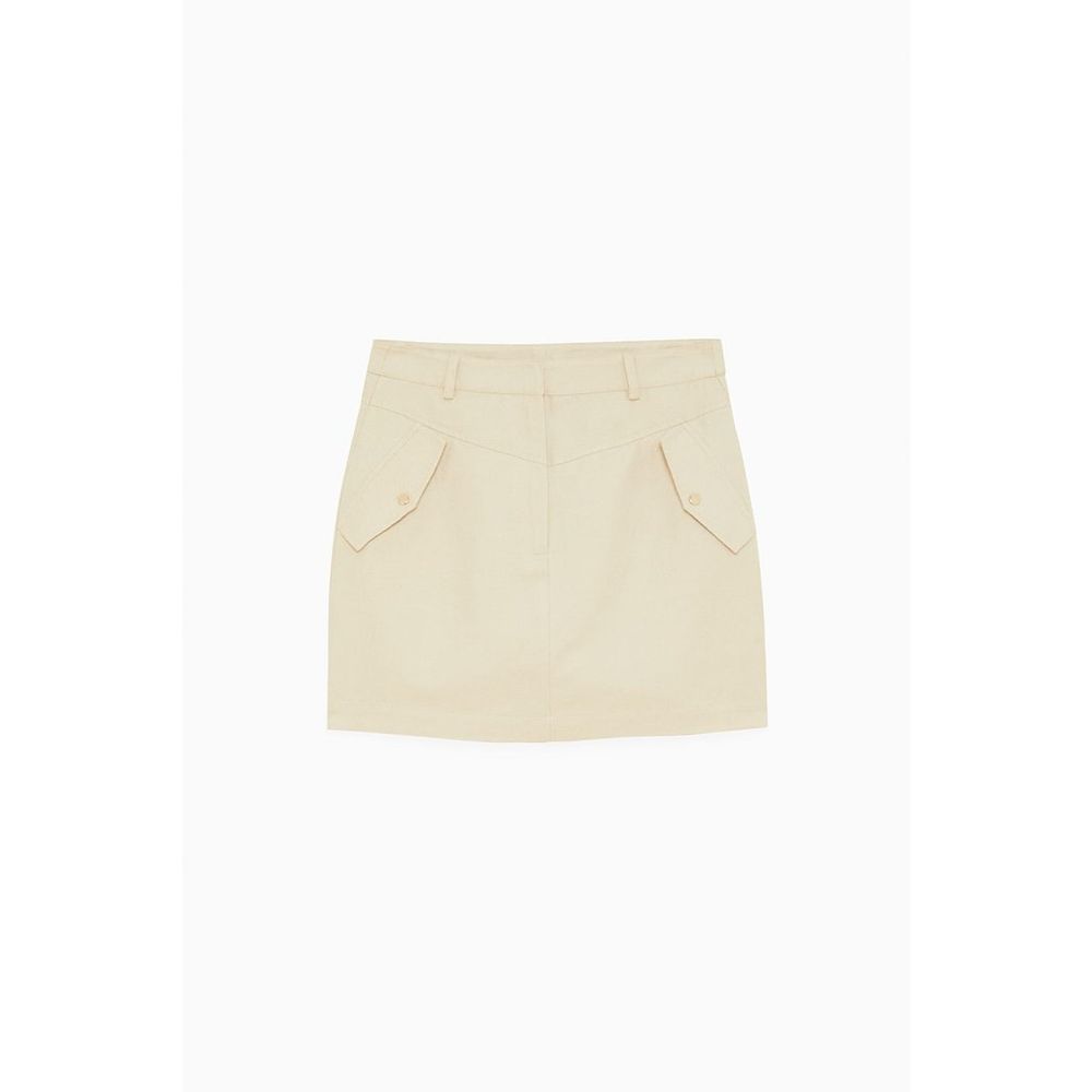 Mini-jupe Patrizia Pepe en coton beige