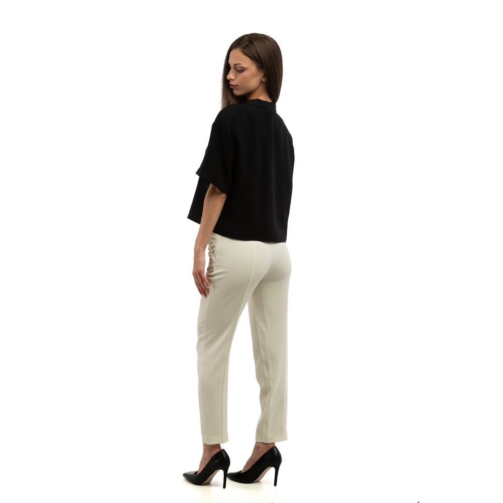 Pantalon décontracté Patrizia Pepe gris en polyester