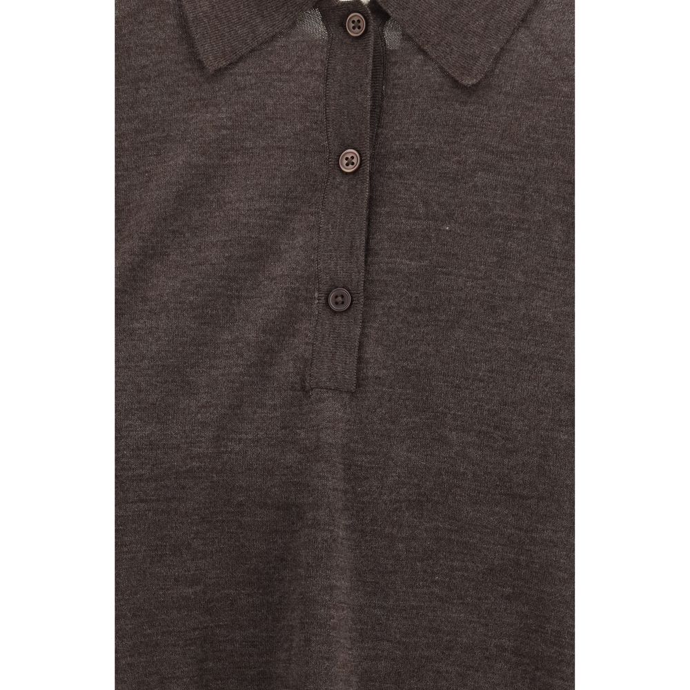 Polo en cachemire marron Loulou De Saison