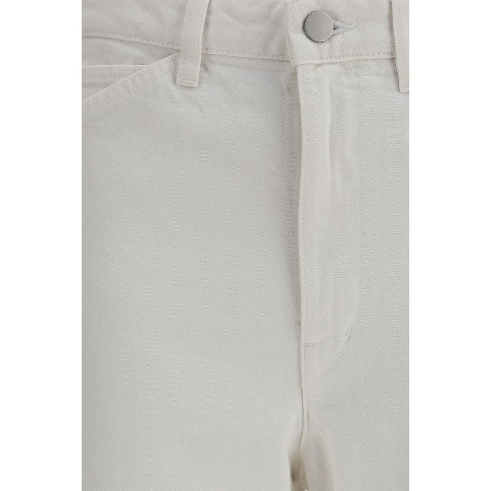 Pantaloni casual in cotone bianco Lemaire