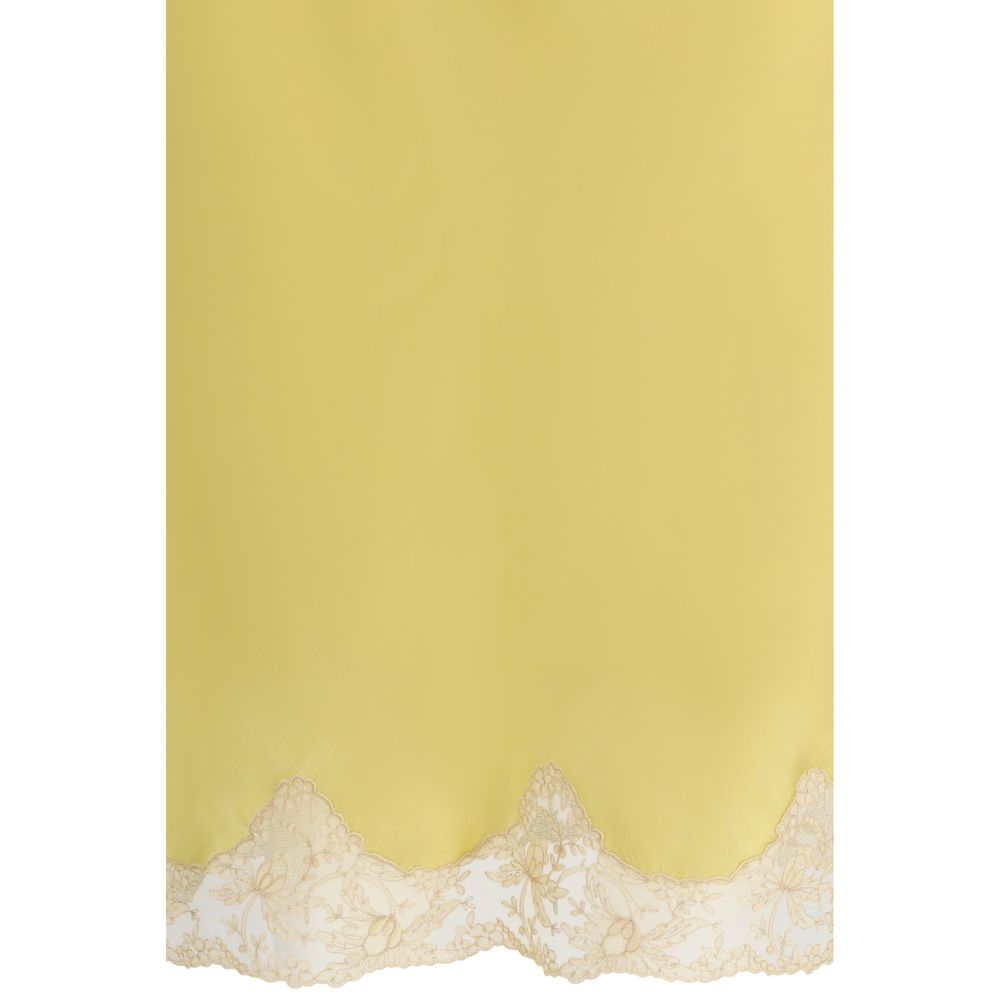 Gonna midi in seta bicolor Saint Laurent