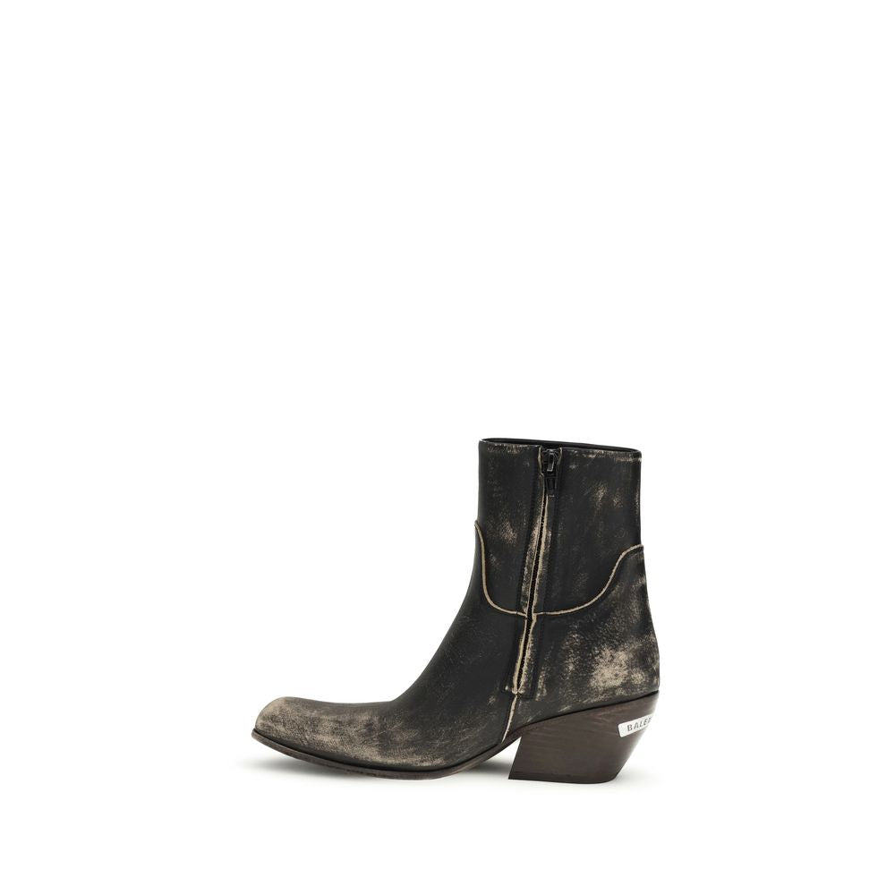 Bottes Balenciaga Bos Taurus en cuir de veau noir