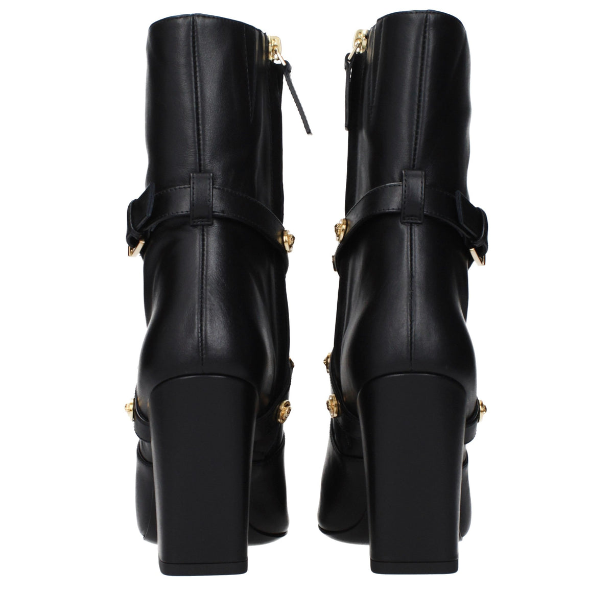 Stivaletti Versace in pelle nera