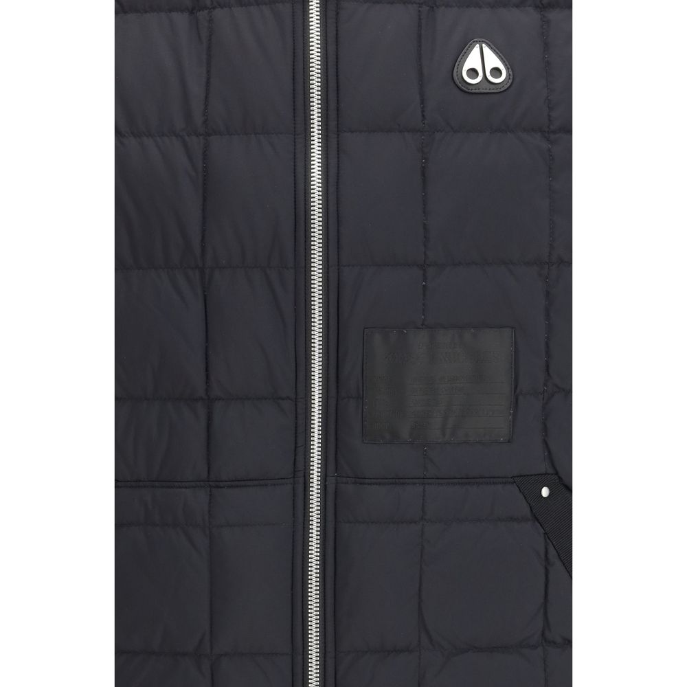 Moose Knuckles Black Nylon Sleeveless Jacket