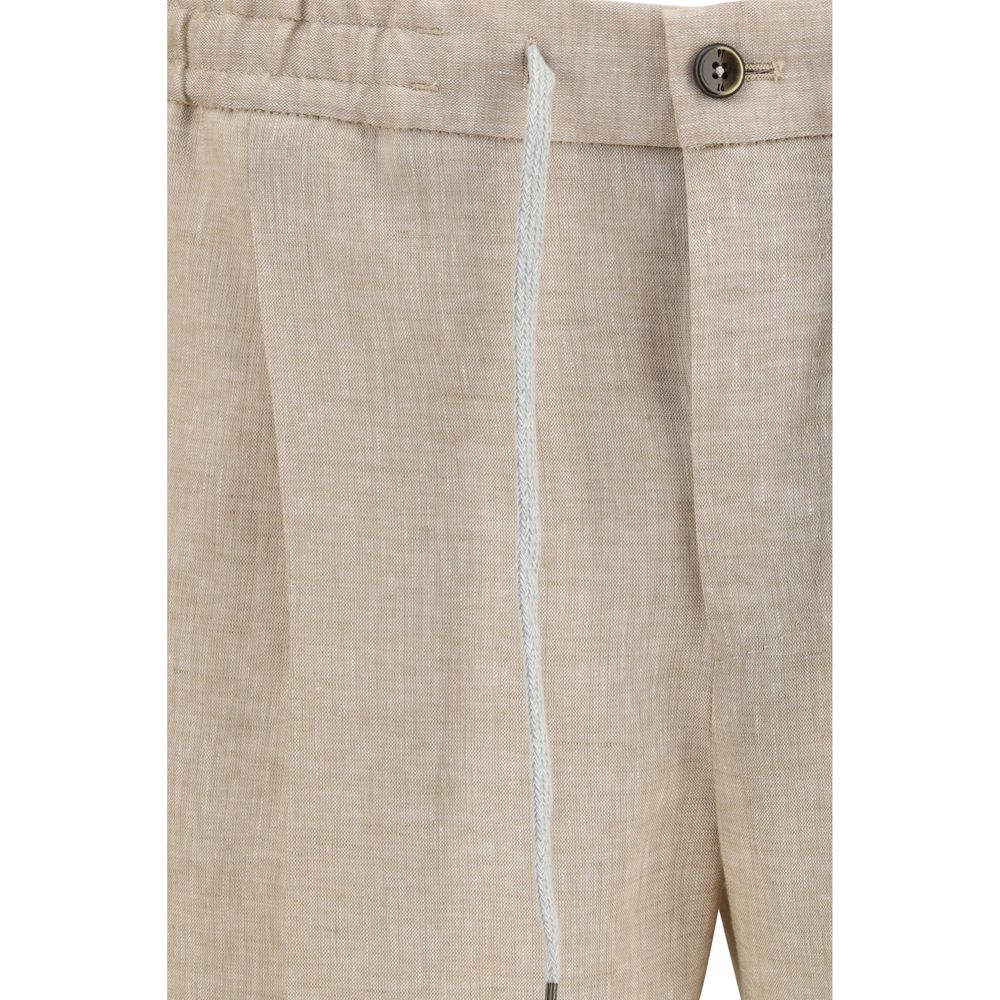 PT Torino Pantaloni Casual in Lino Beige