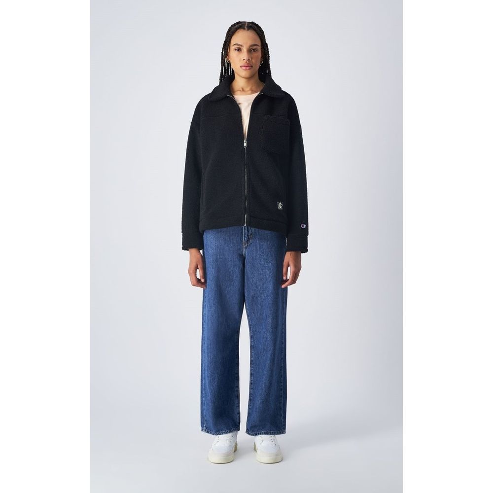 Champion Black Polyester Full-Length Jacket