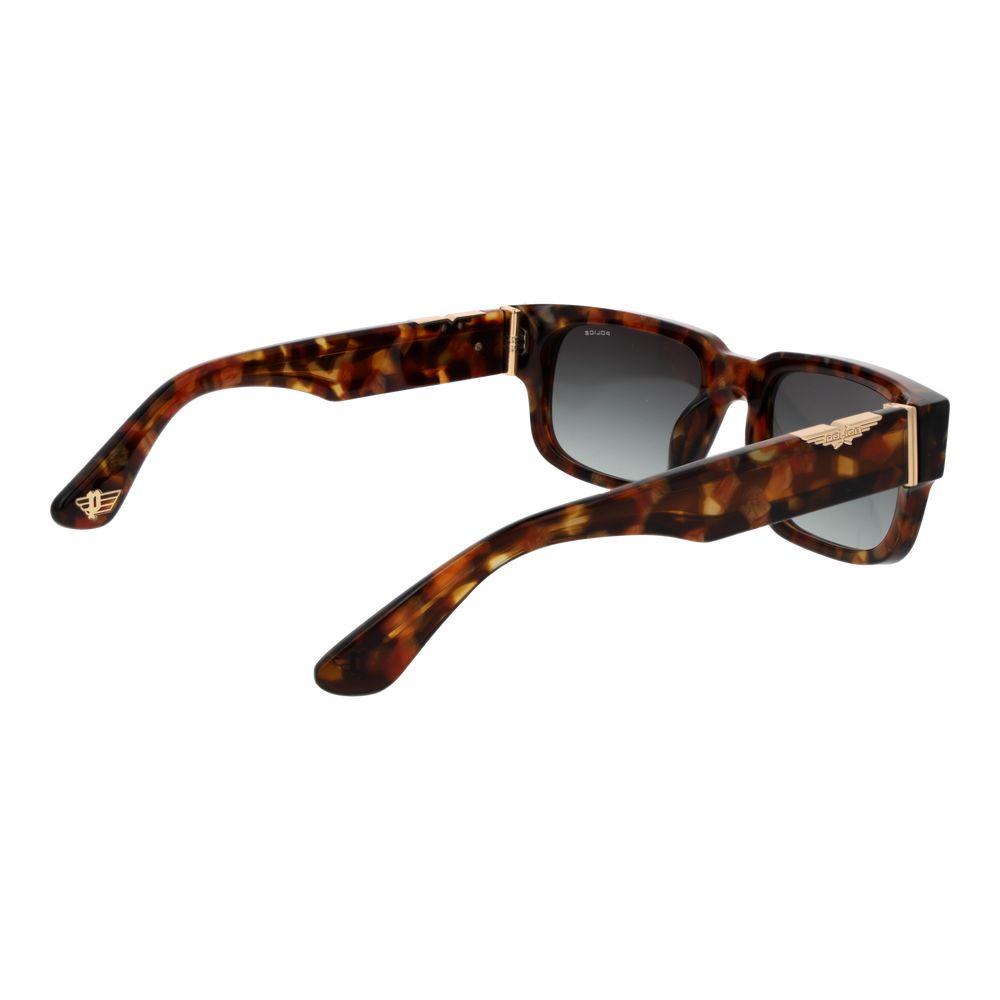 Lunettes de soleil Police en acétate de cellulose marron