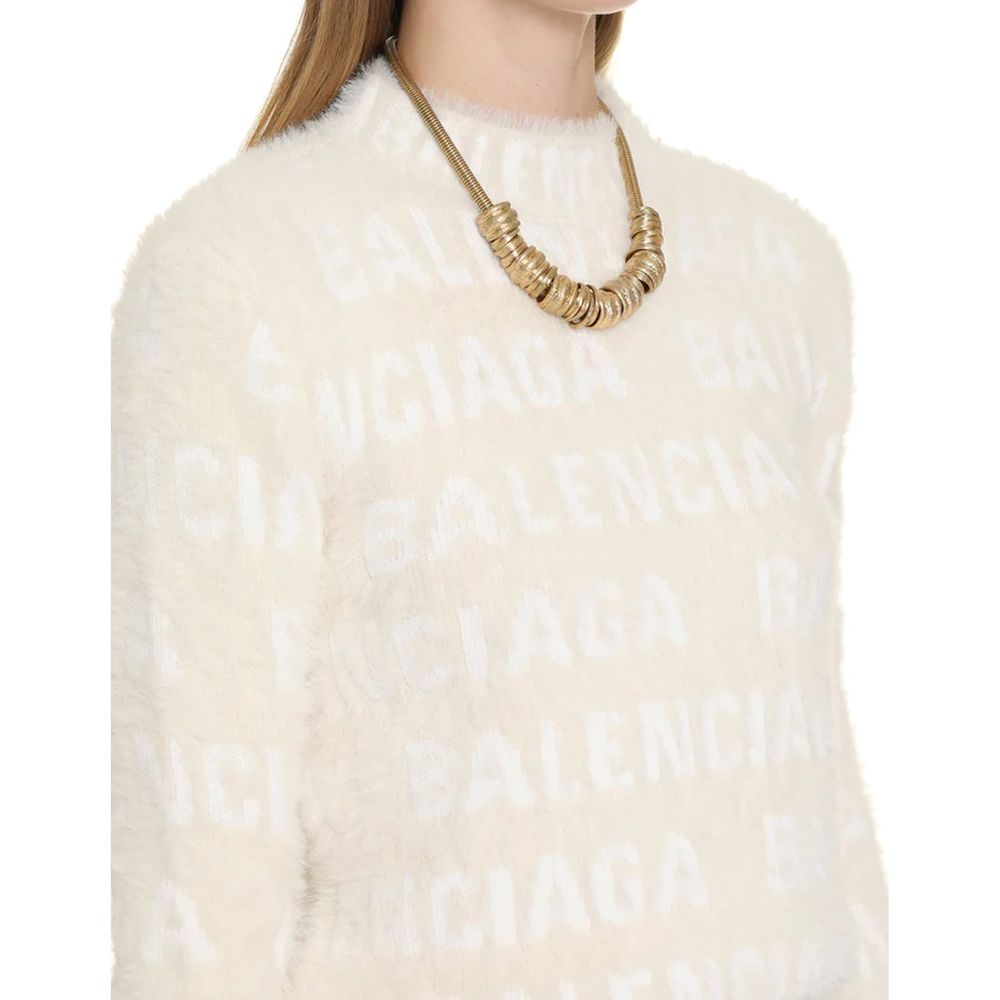 Maglione Balenciaga in elastan bianco
