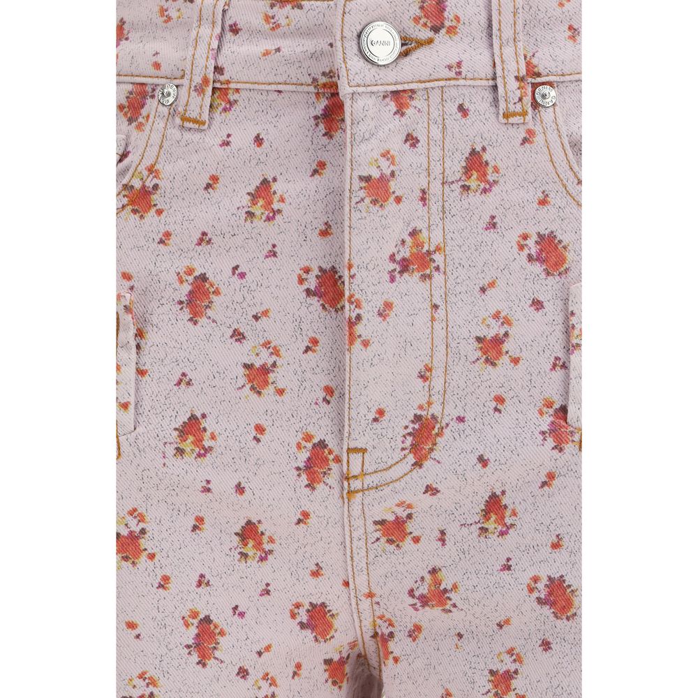 Pantalon court Ganni en coton multicolore