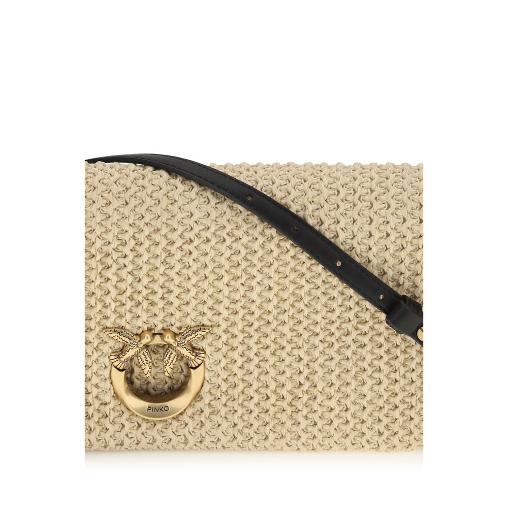 Borsa a Spalla PINKO Beige in Polipropilene
