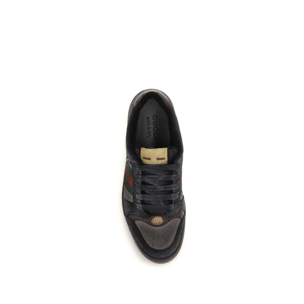 Sneakers basse Gucci in pelle di vitello nera Bos Taurus